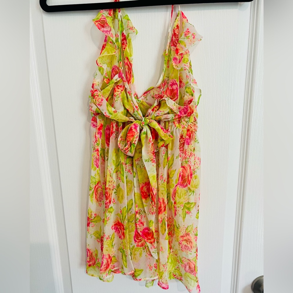Victoria Secret toe front floral teddy sz m